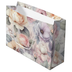 Elegante Rosenblüten Große Geschenktüte