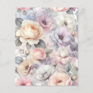 Elegante Rosenblüten Papierblatt