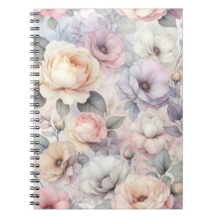 Elegante Rosenblüten Spiralblock Notizblock
