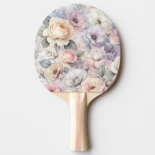 Elegante Rosenblüten Tischtennis Schläger