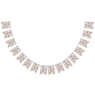 Elegante Rosenblüten Wimpelkette