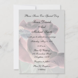Elegante Rosenknospe Floral Wedding Einladung