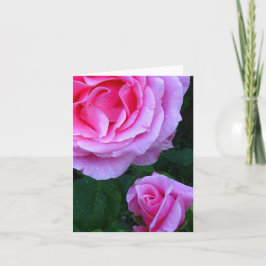 Elegante Rosennotizkarte Dankeskarte