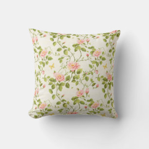 Elegante Rosenrebenblüte Kissen