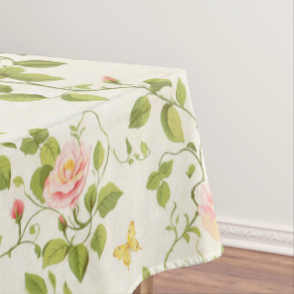 Elegante Rosenrebenblüte Tischdecke