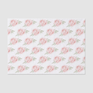 Elegante Rosenröte Pinkfarbenes Florales Seidenpapier