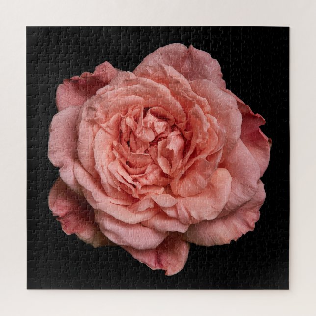 Elegante Rosensammlung auf Schwarz Puzzle (Vertikal)