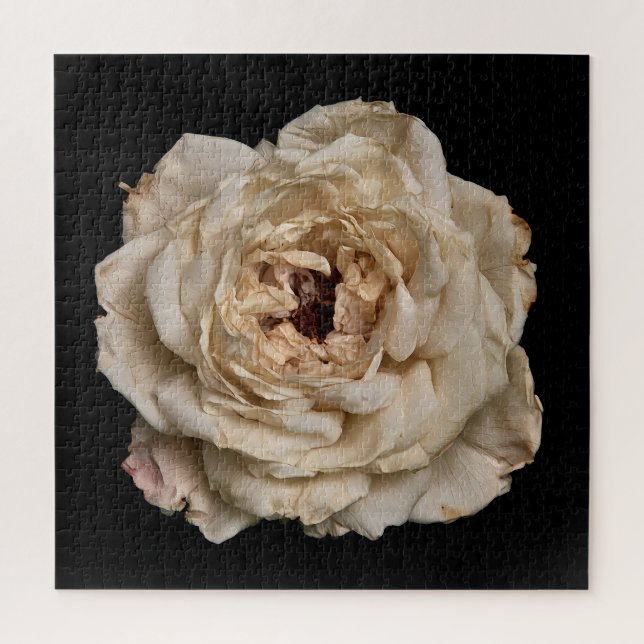 Elegante Rosensammlung auf Schwarz Puzzle (Vertikal)