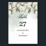 Elegante Roses Blumengarten Grün Tischnummer<br><div class="desc">Treten Sie ein in eine Welt der Eleganz und des Charmes mit unseren Boho White English Rose, Green Eucalyptus und Gold Wedding Stationery Collection. Dieses faszinierende Ensemble vereint natürliche Schönheit und Raffinesse, kombiniert zarte weiße englische Rose, üppige grüne Eukalyptus-Blätter und schimmernde Goldakzente zu einem wirklich bezaubernden Design. Ideal für Paare,...</div>