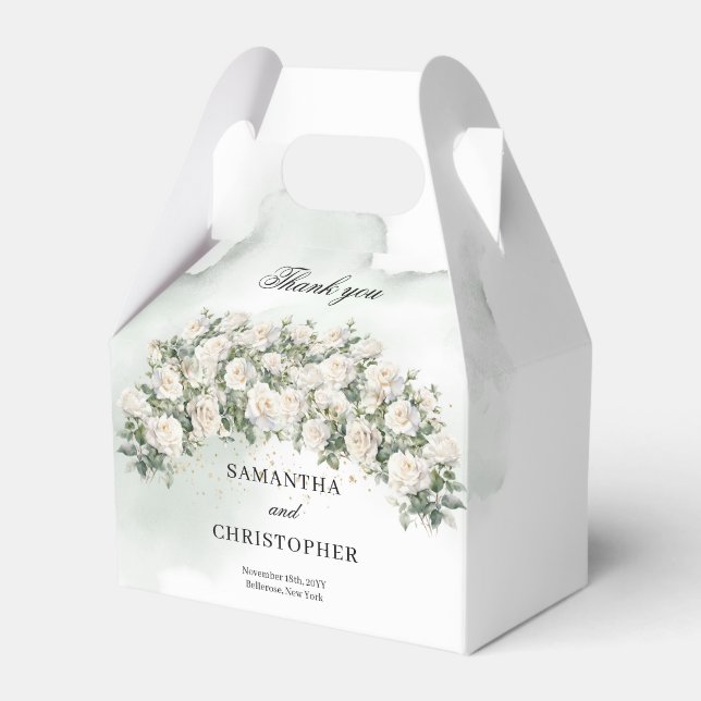 Elegante Roses Grüne Weinroute Mendrisiotto Geschenkschachtel (Vorderseite)