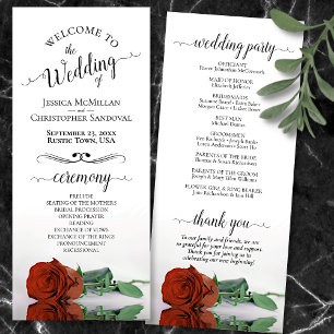 Elegante Rost Orange Rose Einfache romantische Hoc Programm