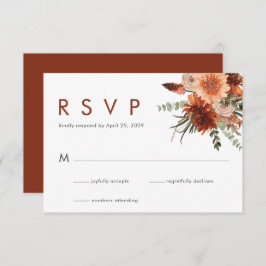 Elegante Rostfarben-Blumenhochzeit RSVP