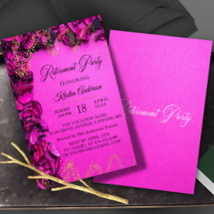 Elegante Rosy-Party Einladung