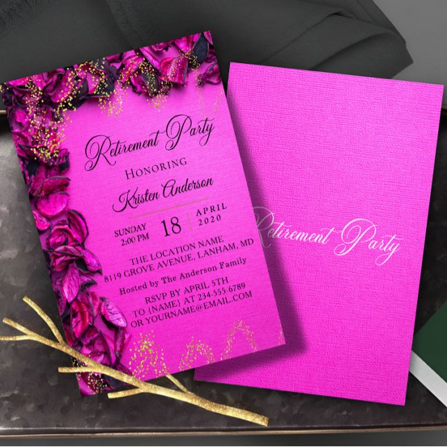 Elegante Rosy-Party Einladung (Von Creator hochgeladen)