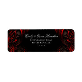 Elegante Rot-Schwarz-Gotische Damaskus-Rücksendead