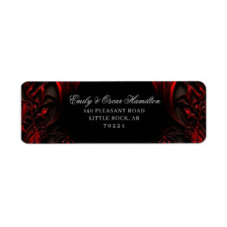 Elegante Rot-Schwarz-Gotische Damaskus-Rücksendead