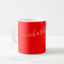 Elegante rote Farbe moderne Name personalisiert