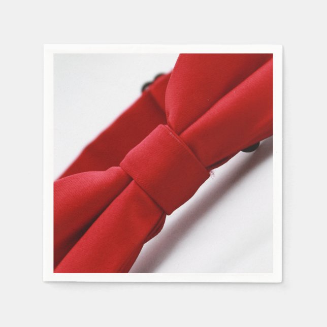 Elegante rote Fliege Papiertaschentuch Serviette (Vorderseite)