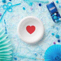 Elegante rote Herz 9 Zoll personalisierte Pappscha