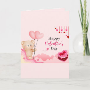 Elegante rote Herz-Liebe-Postkarte zum Valentinsta Karte