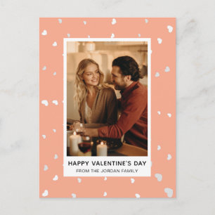 Elegante rote Herzen Frohen Valentinstag 1 Foto Feiertagspostkarte