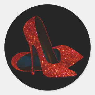 Elegante rote High Heel Schuh Aufkleber
