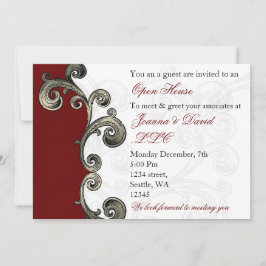 elegante rote Party Einladung