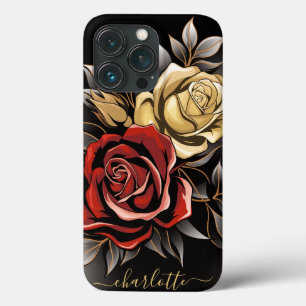 Elegante Rote Rose Blume Case-Mate iPhone Hülle
