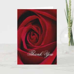 Elegante Rote Rose Dankeskarte