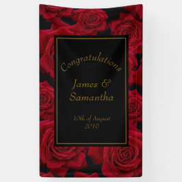 Elegante Rote Rose - Hochzeit Banner