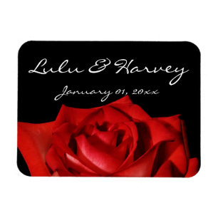 Elegante Rote Rose Personal Magnet