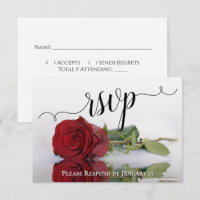Elegante Rote Rose Reflektionen Hochzeit