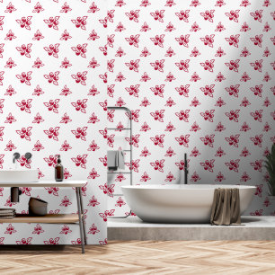 Elegante Rote Rosen Blumenstrauch Tapete