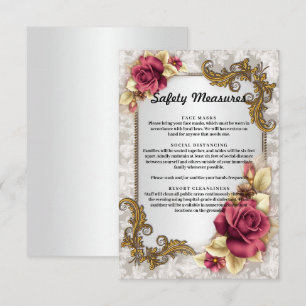 Elegante Rote Rosen, die Hochzeiten sicher vorgehe Begleitkarte