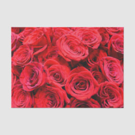 Elegante rote Rosen ed floral Foto Seidenpapier