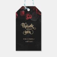 Elegante Rote Rosen Gothic Danke