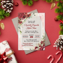Elegante rote Rosen Hochzeit