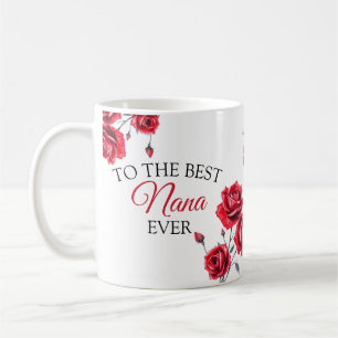 Elegante Rote Rosen Oma Kaffeetasse