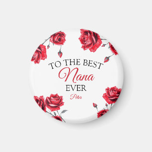 Elegante Rote Rosen Oma Magnet