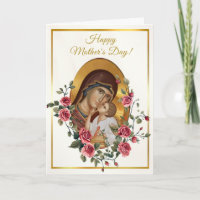 Elegante rote Rosen orthodoxer Muttertag