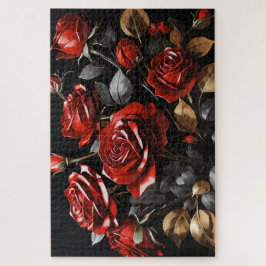 Elegante Rote Rosen Puzzle