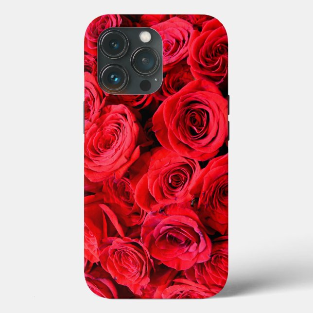 Elegante rote Rosen Rote Blume Rote Blüte Case-Mate iPhone Hülle (Rückseite)