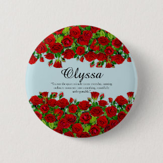 Elegante rote Rosenrand-Garten-Themene mit individ Button