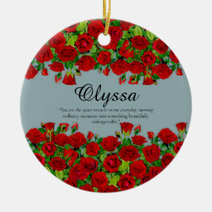 Elegante rote Rosenrand-Garten-Themene mit individ Keramik Ornament
