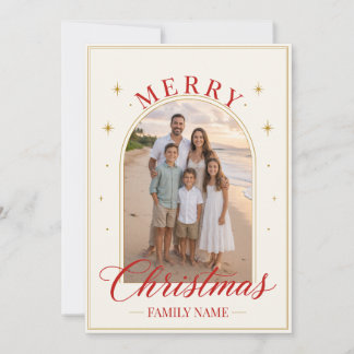 Elegante rote Schrift Frohe Weihnachten Familie