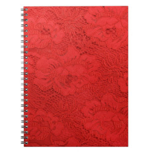 Elegante rote Spitze, nahtlose Textur Notizblock