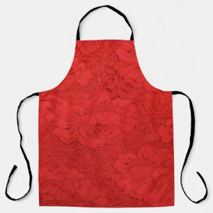 Elegante rote Spitze, nahtlose Textur Schürze
