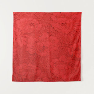 Elegante rote Spitze, nahtlose Textur Wandteppich