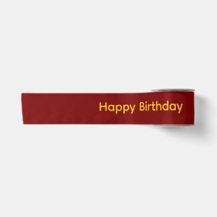 Elegante rote und goldene Typografie Alles Gute zu Satinband