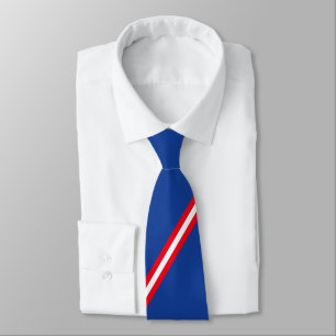 Elegante rote und weiße Streifen Krawatte